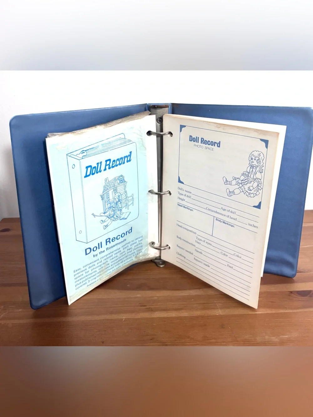 Doll Record Binder Book With Antique Doll Photos Collectors Gide Book 1983